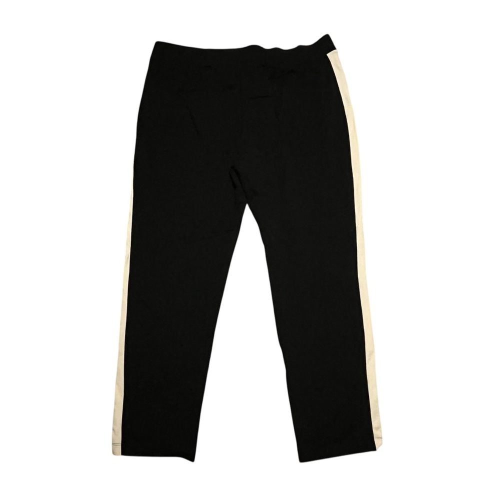 NWT Chico’s Zenergy® Pants Black with White Stripe Size‎ 12